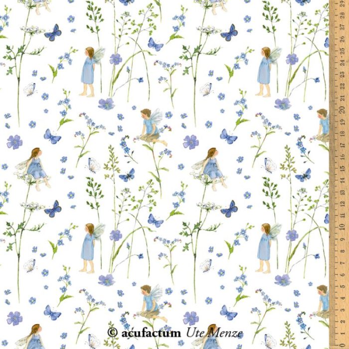 acufactum BW-Stoff Elfengarten blau 0,5m