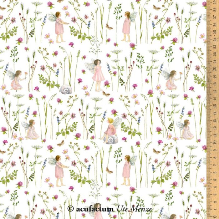 acufactum BW-Stoff Elfengarten rosa 0,5m
