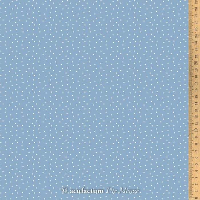 acufactum BW-Stoff Tupfen graublau-weiß 0,5m
