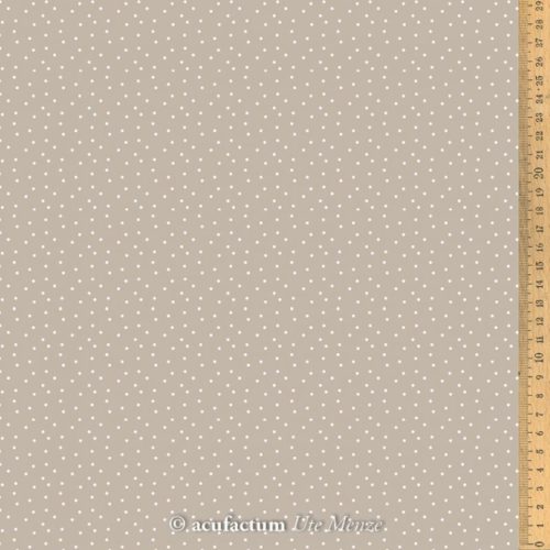 acufactum BW-Stoff Tupfen taupe-weiß 0,5m