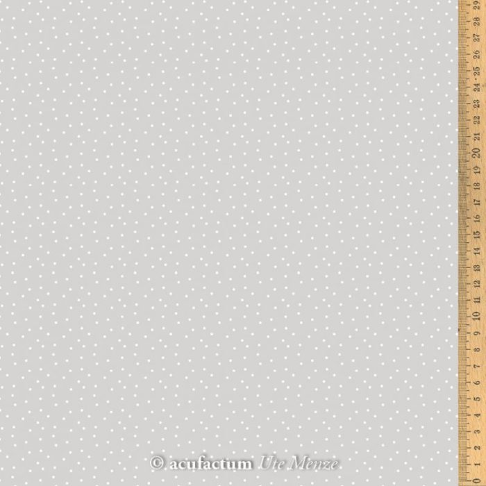 acufactum BW-Stoff Tupfen hellgrau-weiß 0,5m