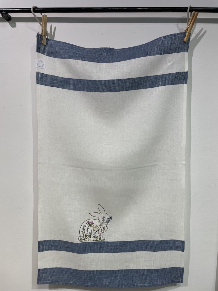 Geschirrtuch Wildblumen Ostern Hase