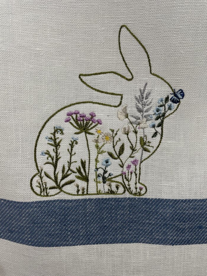 Geschirrtuch Wildblumen Ostern Hase – Bild 2
